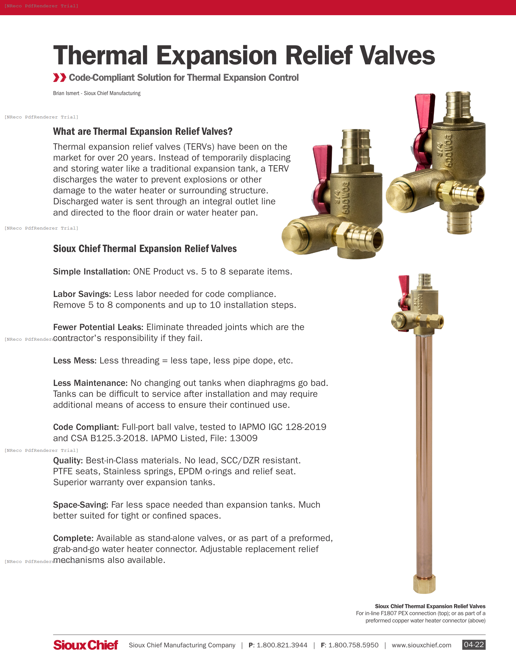 THERMAL EXPANSION RELIEF VALVES - WHITE PAPER.PDF Technical Document